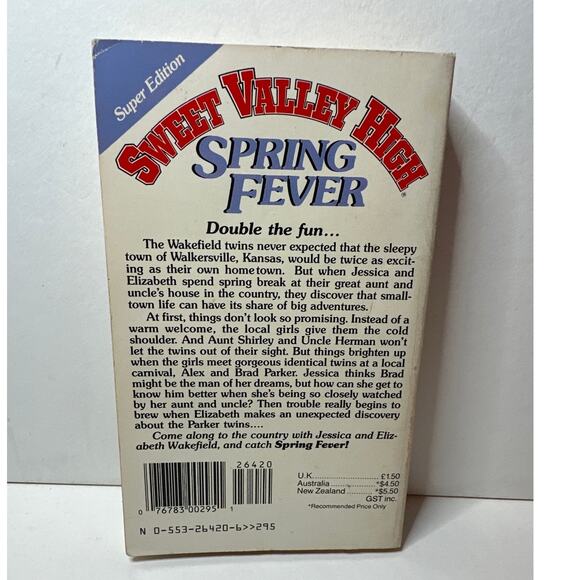 Sweet Valley High Super Edition First Edition First Print Book Spring Fever - Picture 4 of 10
